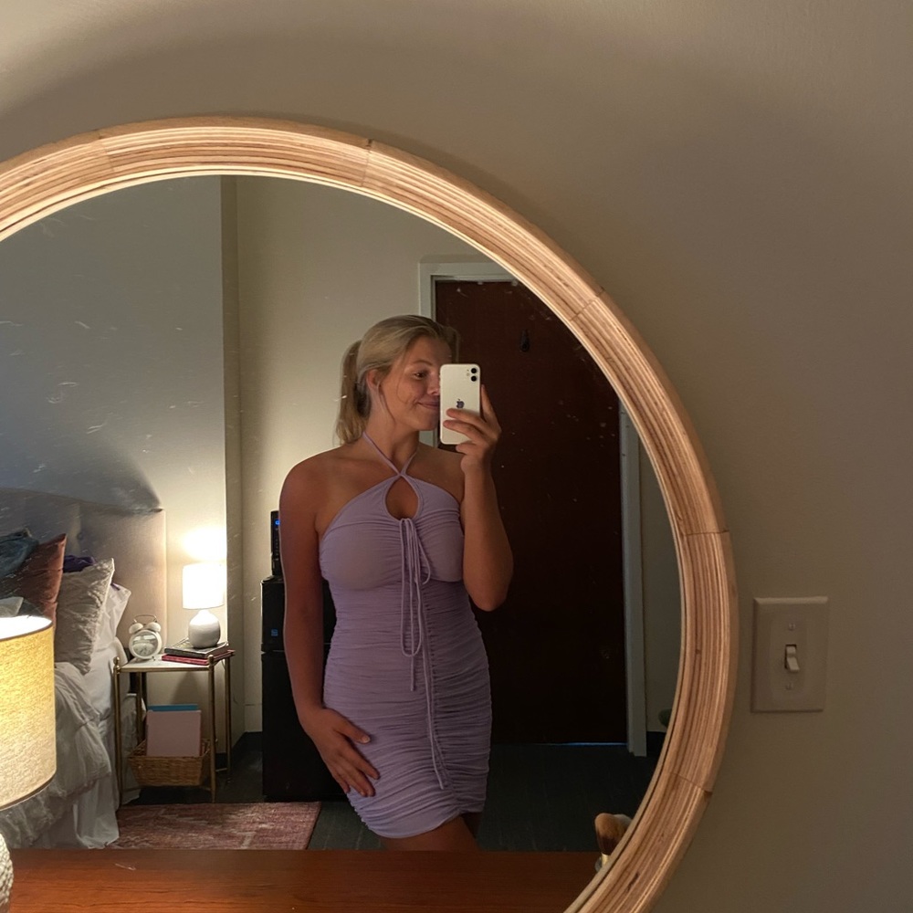 Hello Molly Mini Dress in Lavender!